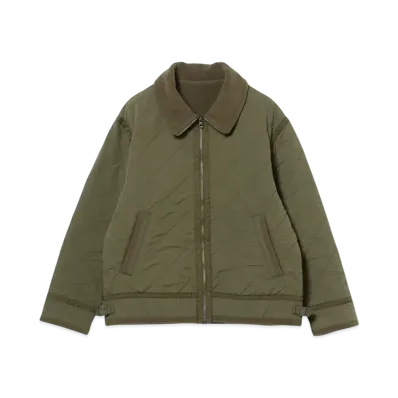 BEAMS Fleece Quilted Jacket "Khaki"