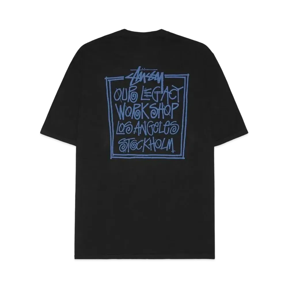 Stussy x Our Legacy Frame Pigment Dyed Tee "Black"