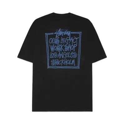 Stussy x Our Legacy Frame Pigment Dyed Tee "Black"