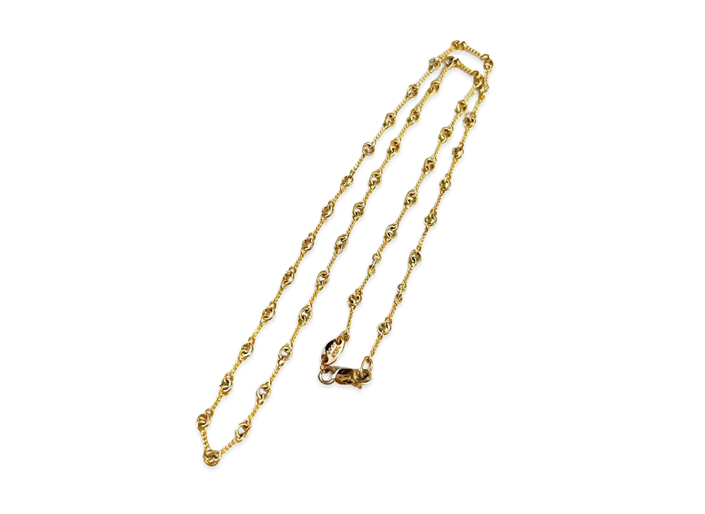 クロムハーツ 22K ツイストチェーン ネックレス "イエローゴールド"