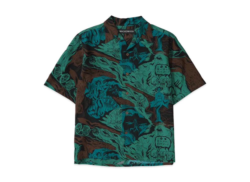 WACKO MARIA Hawaiian Shirt "Green"