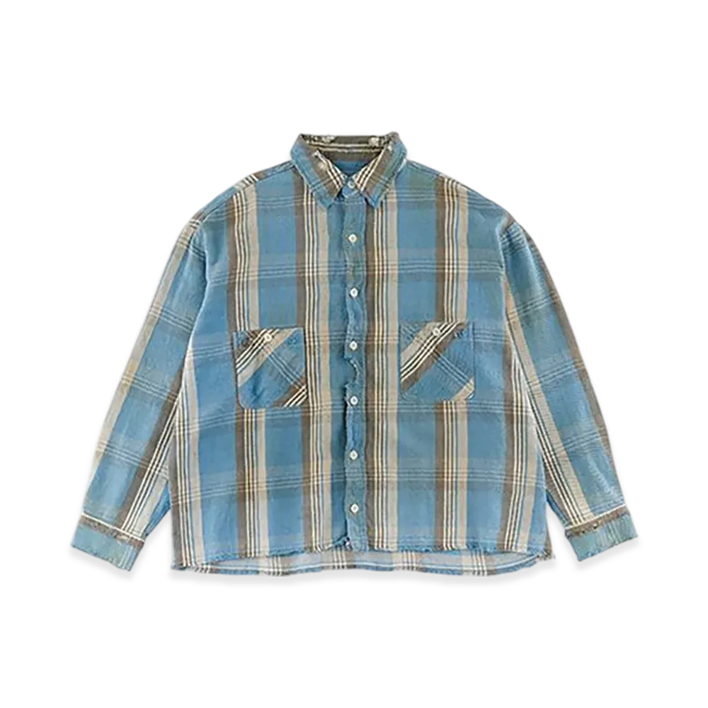 Saint Mxxxxxx SA Flannel Shirt "Blue"