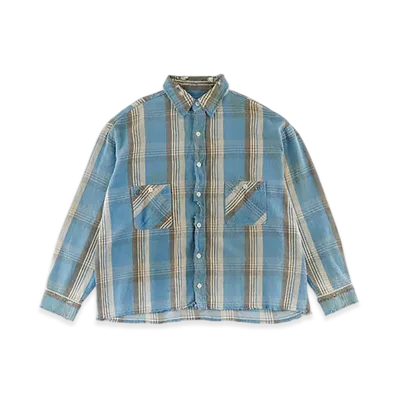 Saint Mxxxxxx SA Flannel Shirt "Blue"
