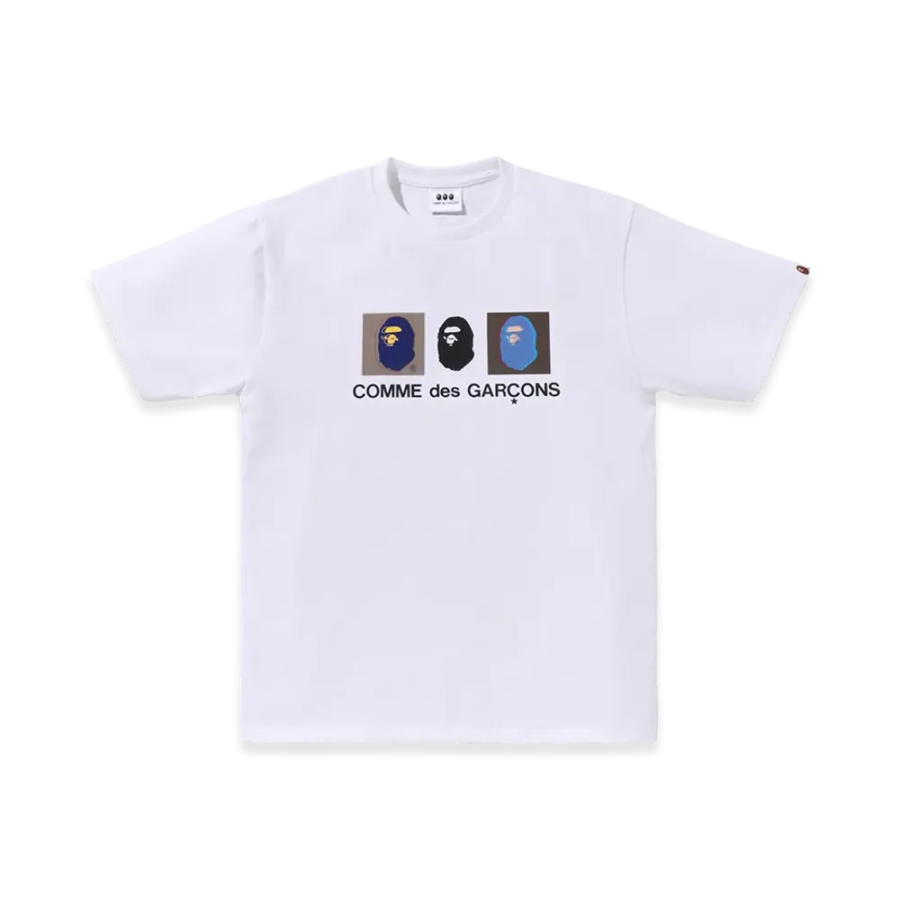 A BATHING APE x COMME des GARCONS Screen Tee "White"