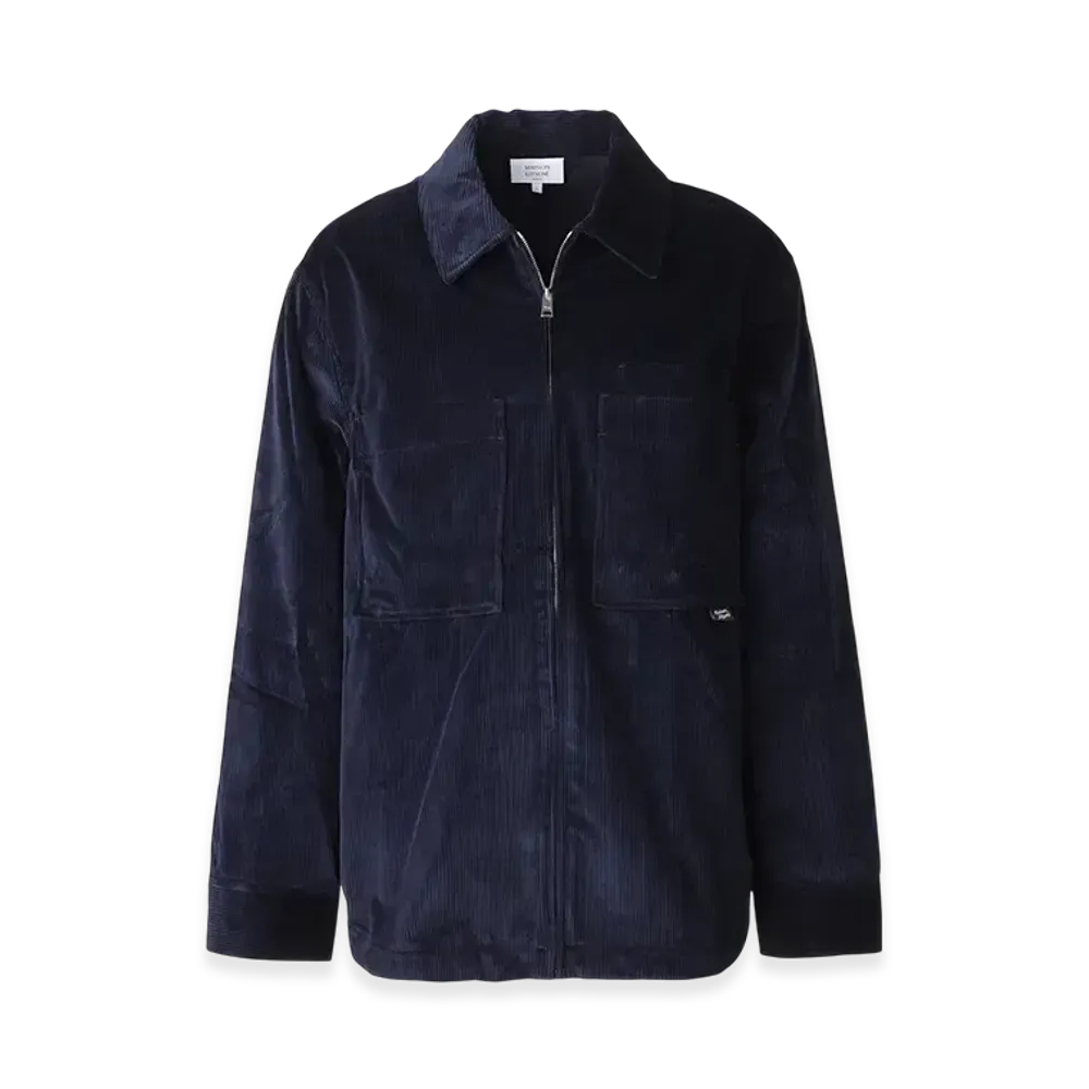 Maison Kitsune Zipped Overshirt "Navy"
