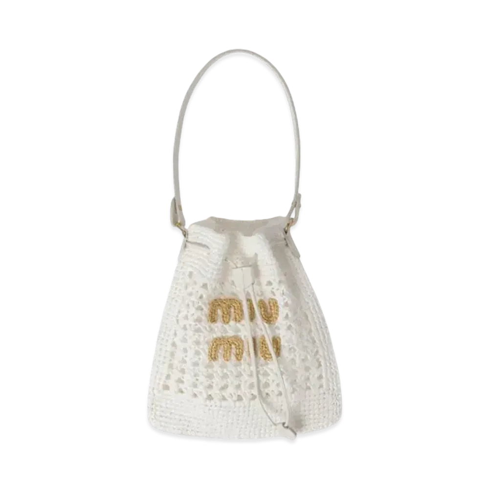 MIUMIU Woven Fabric Mini-Bag "White"