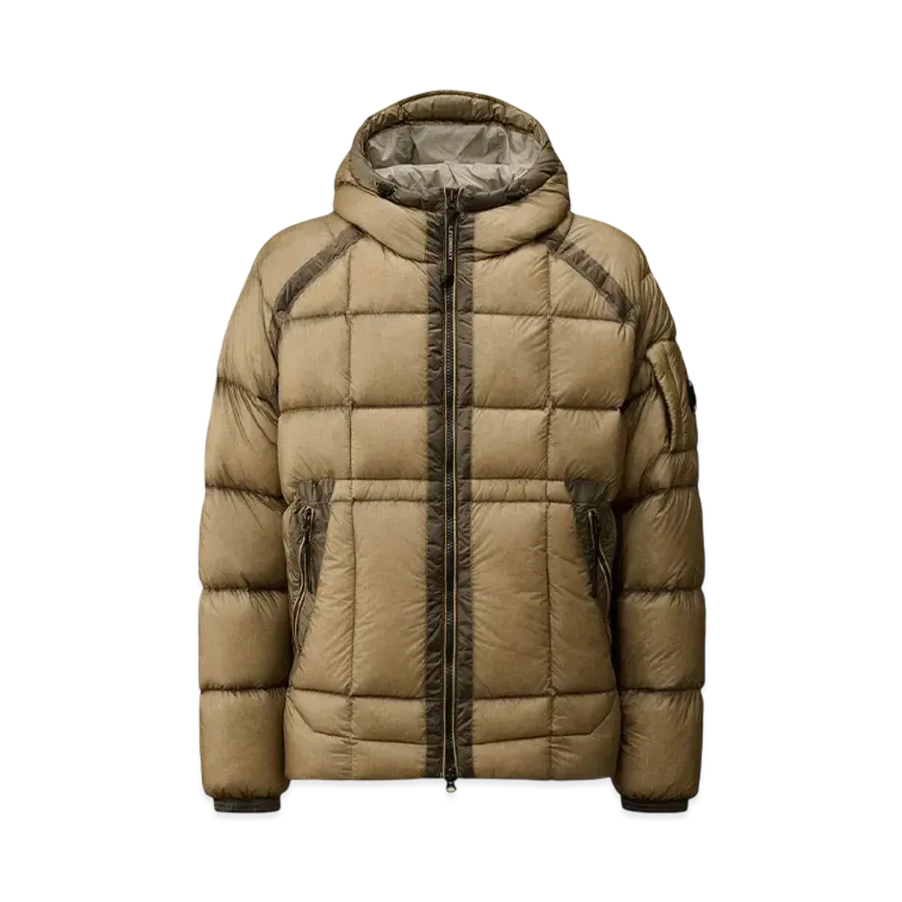 C.P Company D.D. Shell Hooded Medium Down Jacket "Vintage Khaki"