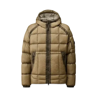 C.P Company D.D. Shell Hooded Medium Down Jacket "Vintage Khaki"