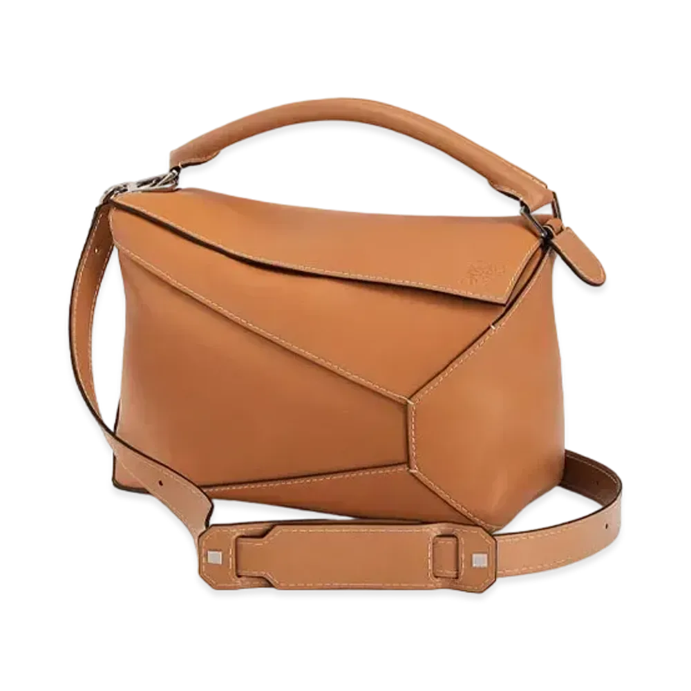 LOEWE Large Puzzle Edge Bag In Natural Calfskin "Light Caramel"