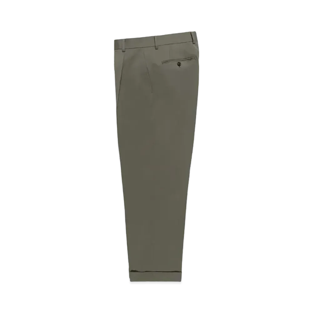 WACKO MARIA x DORMEUIL / Pleated Trousers (Type-2) "Gray Green"