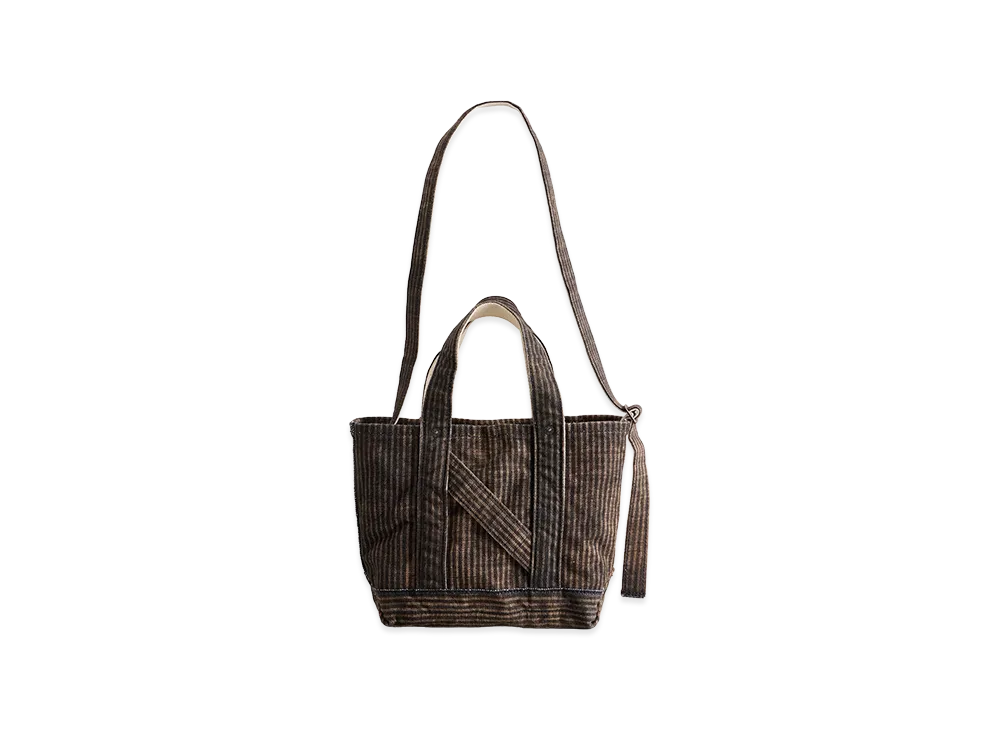 NICENESS V.M.Lesh Printed Stripe Shoulder Tote Bag – Mini "Narrow Stripe"