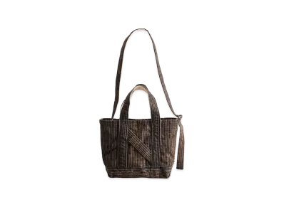 NICENESS V.M.Lesh Printed Stripe Shoulder Tote Bag – Mini "Narrow Stripe"