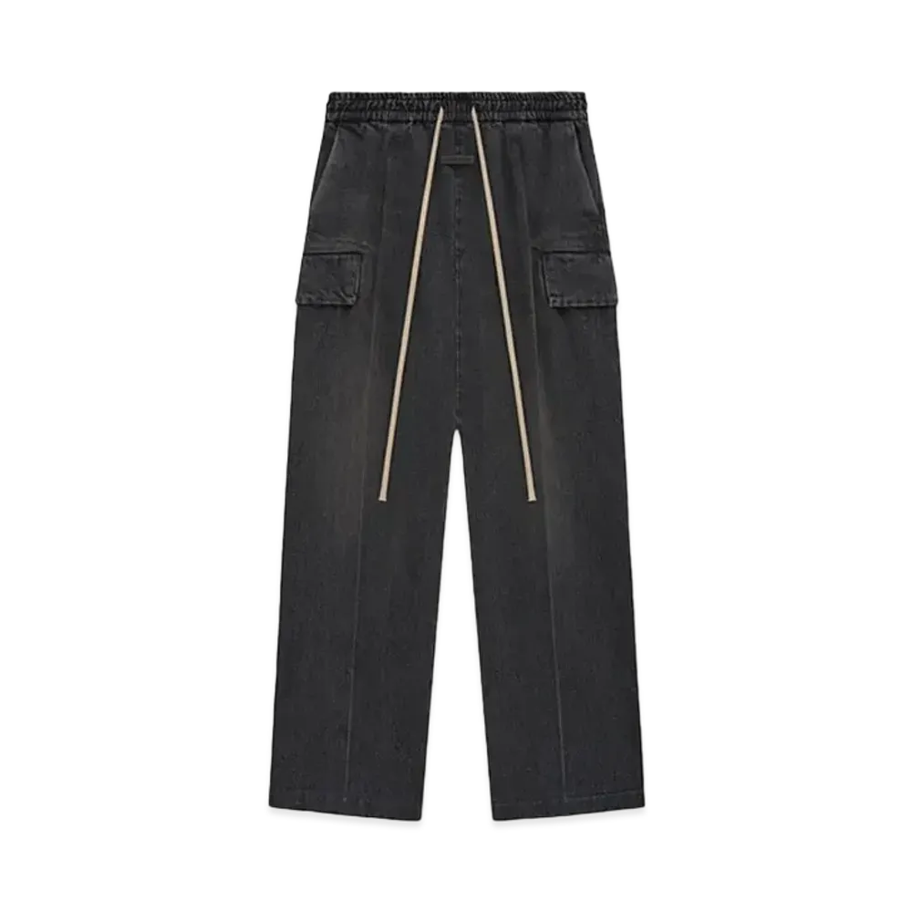 FEAR OF GOD ESSENTIALS Denim Cargo Pant "Vintage Black"