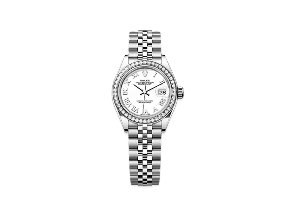 ROLEX Lady-Datejust 28mm Oystersteel & White Gold Diamond 279384RBR "White"