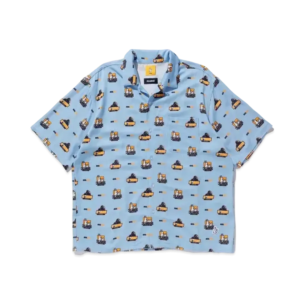 XLARGE x FR2 Icon Pattern S/S Shirt "Lt Blue"