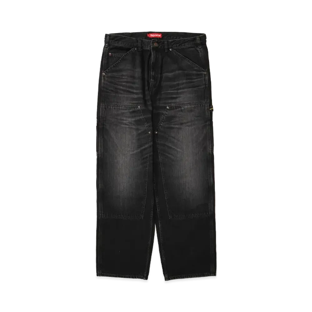 Supreme Worn Double Knee Denim Painter Jean "Washed Black"