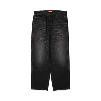 Supreme Worn Double Knee Denim Painter Jean "Washed Black"