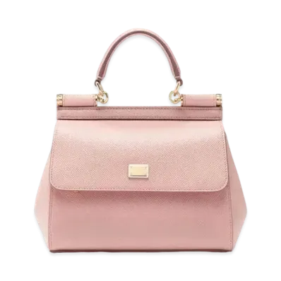 Dolce&Gabbana Sicily Bag Small Dauphine Leather "Pink"
