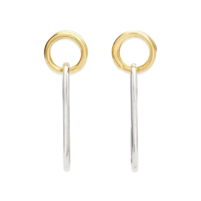 Courreges Holy Union Earrings "Silver/Gold"