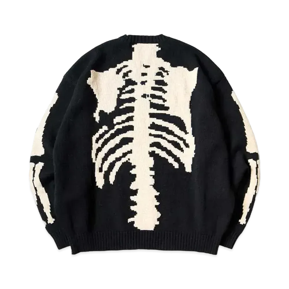 KAPITAL 5G Wool Bone Creew Sweater "Black"