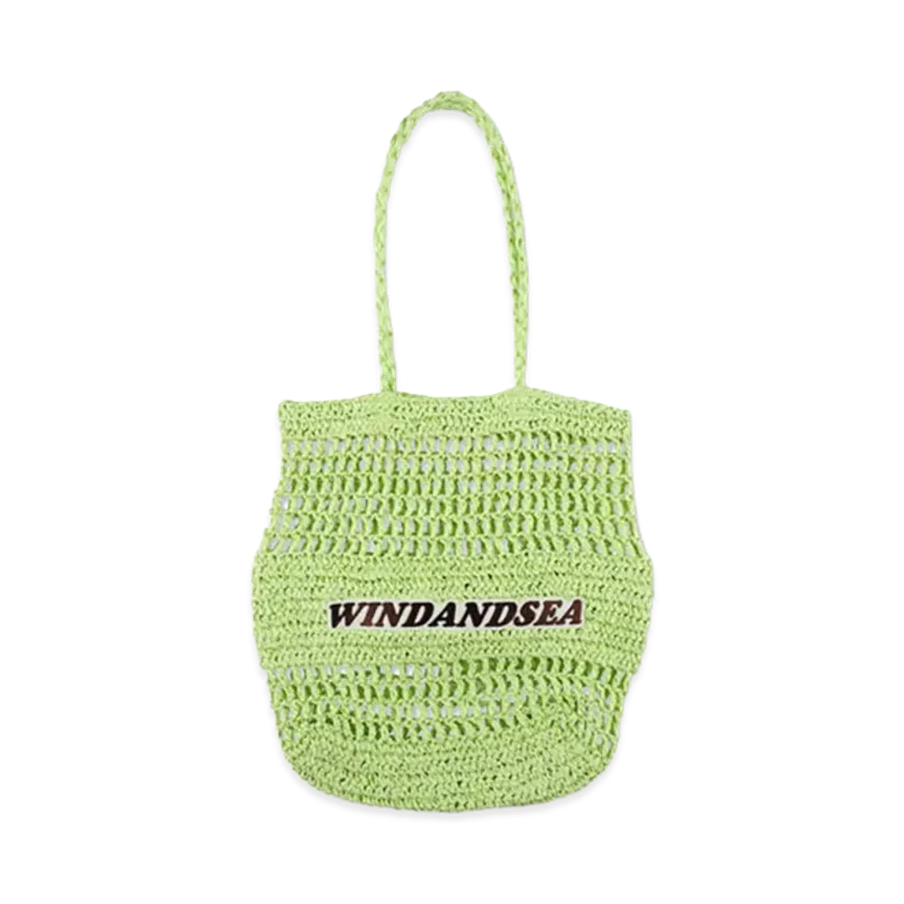 WIND AND SEA Paper Mesh Tote "Light Green"