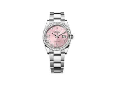 ROLEX Datejust 36 Oystersteel & White Gold Diamonds "Pink"