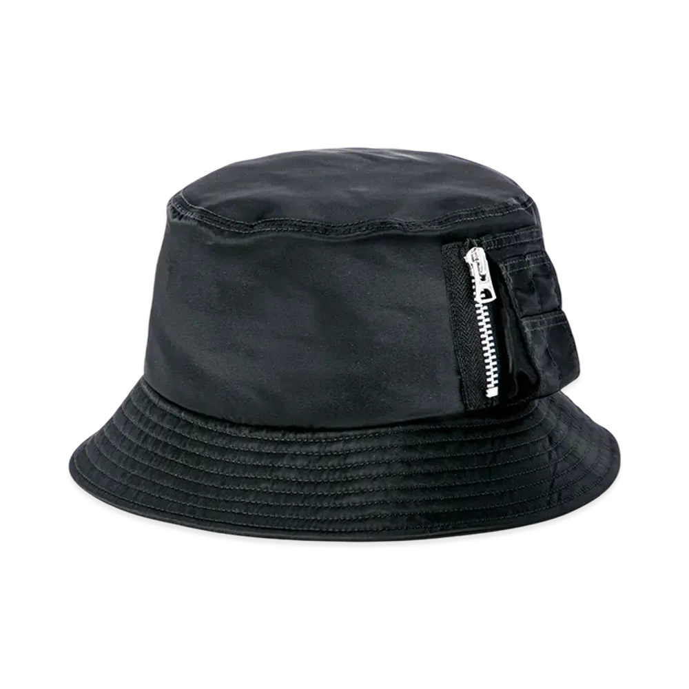 sacai Single Brim Pocket Hat / Nylon Twill "Black"