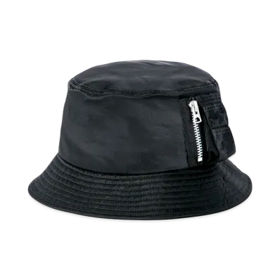 sacai Single Brim Pocket Hat / Nylon Twill "Black"