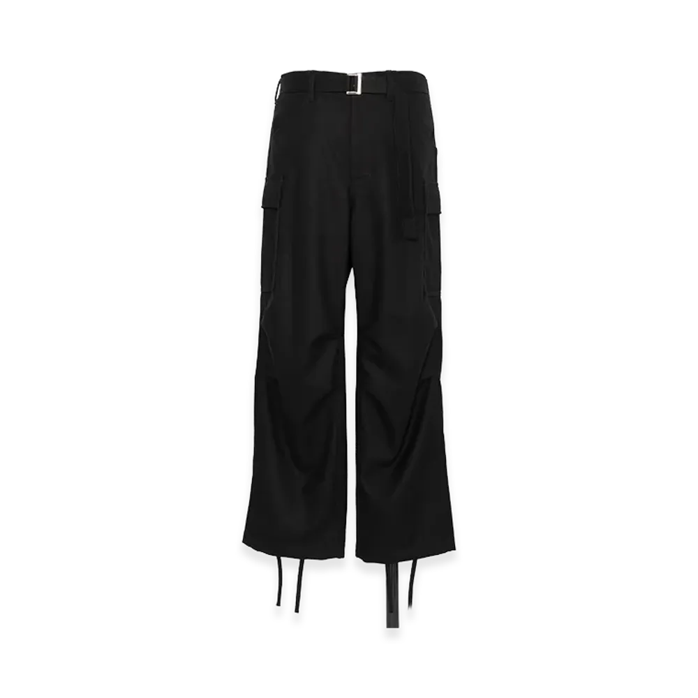 sacai Wool Flannel Pants "Black"