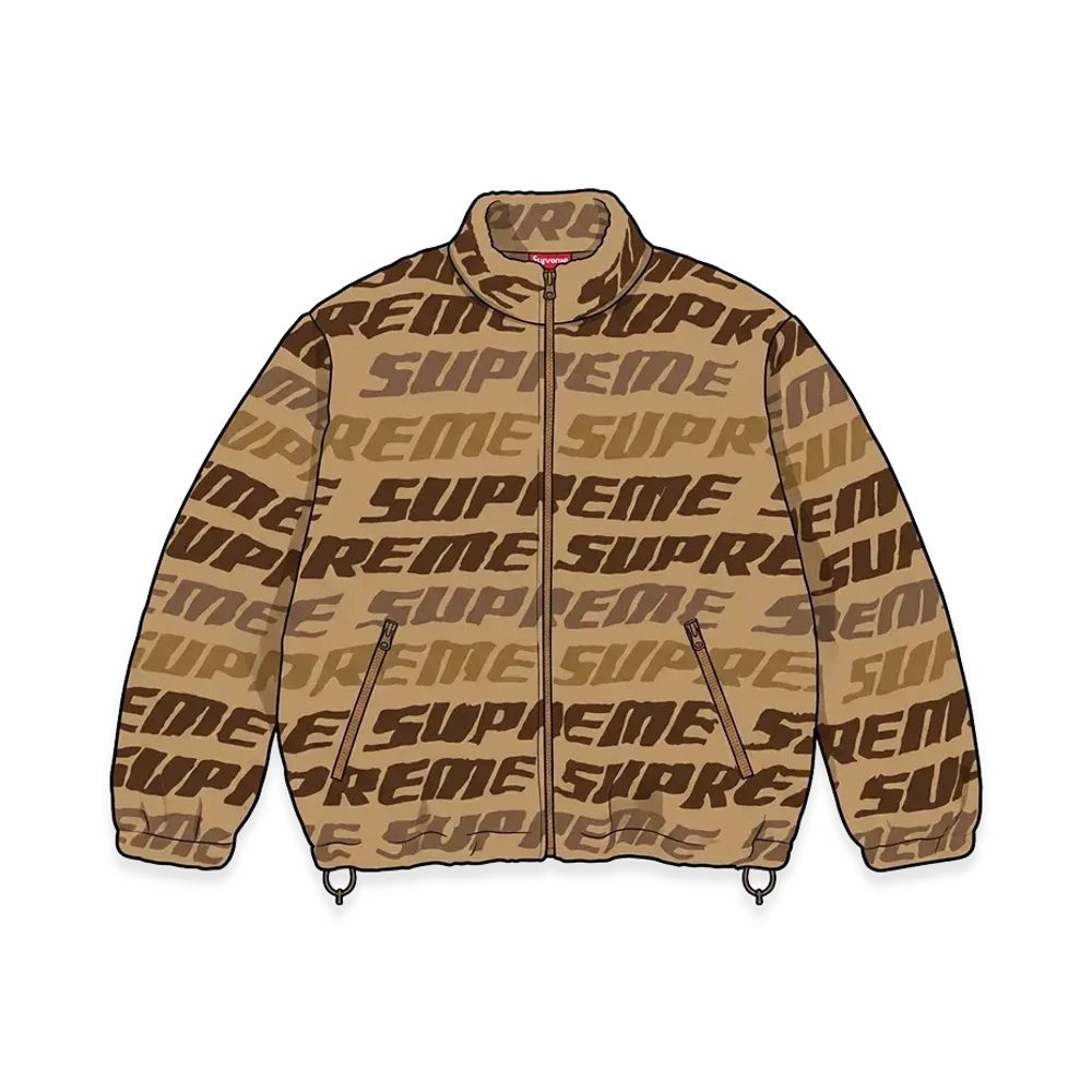 Supreme Repeat Jacquard Fleece Jacket "Tan"