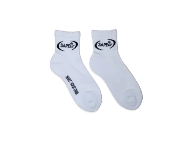 SAPEur Short Length Oval Logo Socks "White"