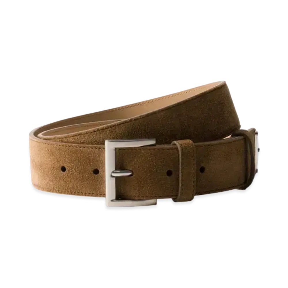 PRADA Suede Belt "Light Brown"