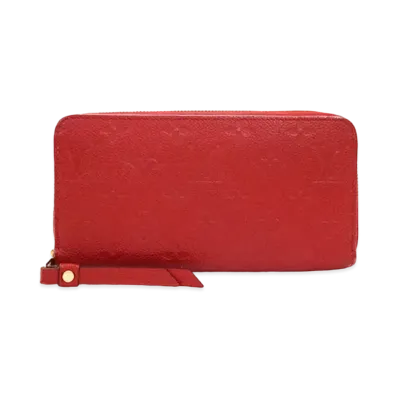 Louis Vuitton Monogram Empreinte Zippy Wallet "Cerise"