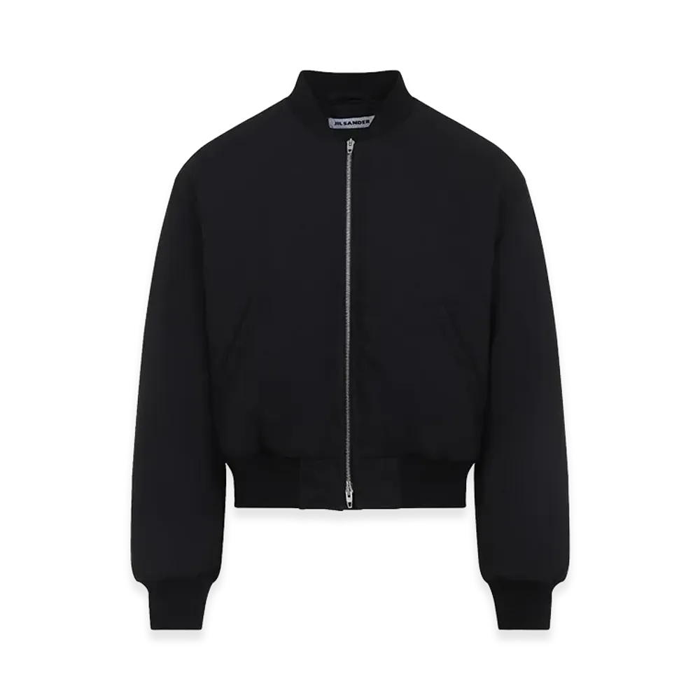 Jil Sander Cropped Bomber Jacket "Black"