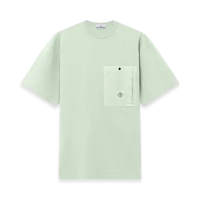 Stone Island 2100004 Combed Organic Cotton Jersey "Sage Green"