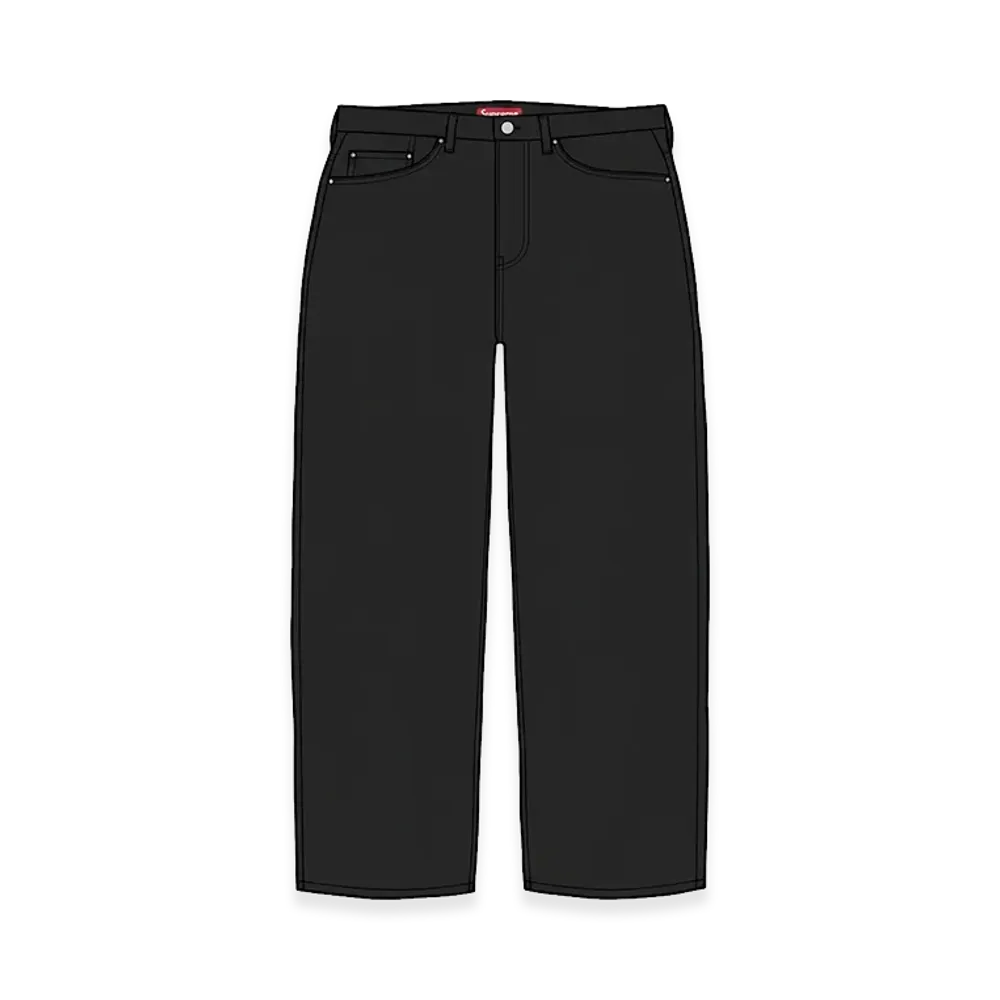 Supreme Baggy Selvedge Jean "Rigid Black"
