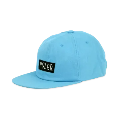 POLeR Hooley Front 6 Panel Cap "Blue"