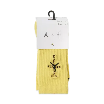Nike Jordan x Travis Scott Everyday Cushion Crew Socks "Yellow"