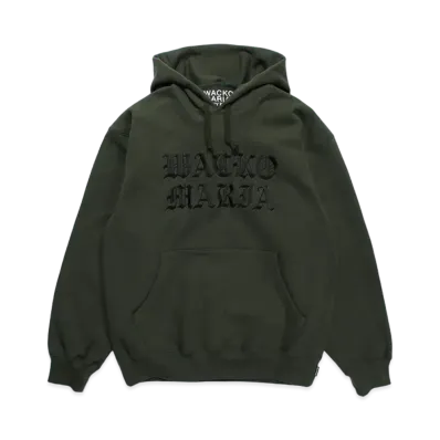 WACKO MARIA Heavy Weight Pull Over Hooded Sweat Shirt "Green"