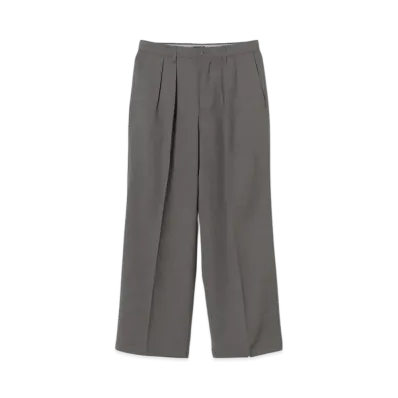 BEAMS 2 Pleat Wide Slacks "Gray"