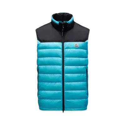 MONCLER Ortac Light Down Vest "Turquoise Blue"