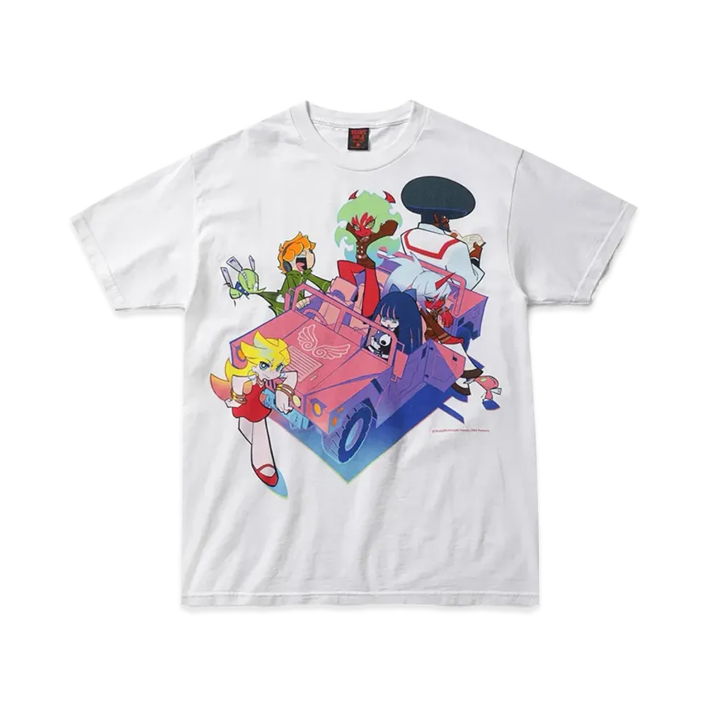Geeks Rule x New PANTY & STOCKING with GARTERBELT Silkscreen Printing T Shirt "White"