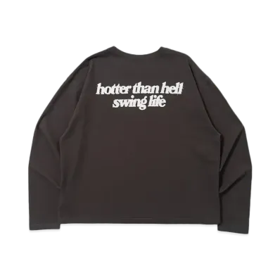 HTH Applique long tee "CHARCOAL"