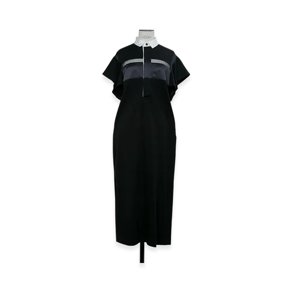 sacai Cotton Jersey Dress "Black"