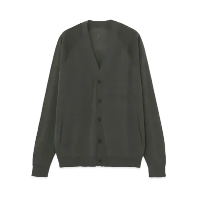 Goldwin Whole Garment Wool Knit Cardigan (Unisex) "Dark Olive"