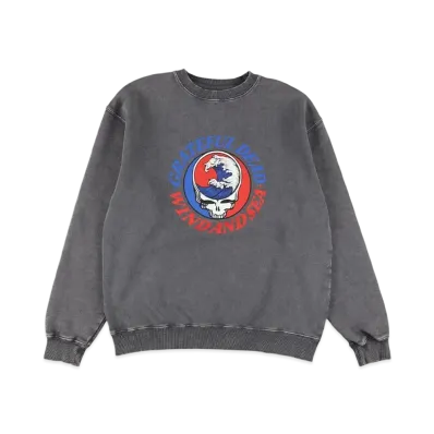 WIND AND SEA x Grateful Dead Sulfer CrewNeck Sweatshirt "Chacoal"