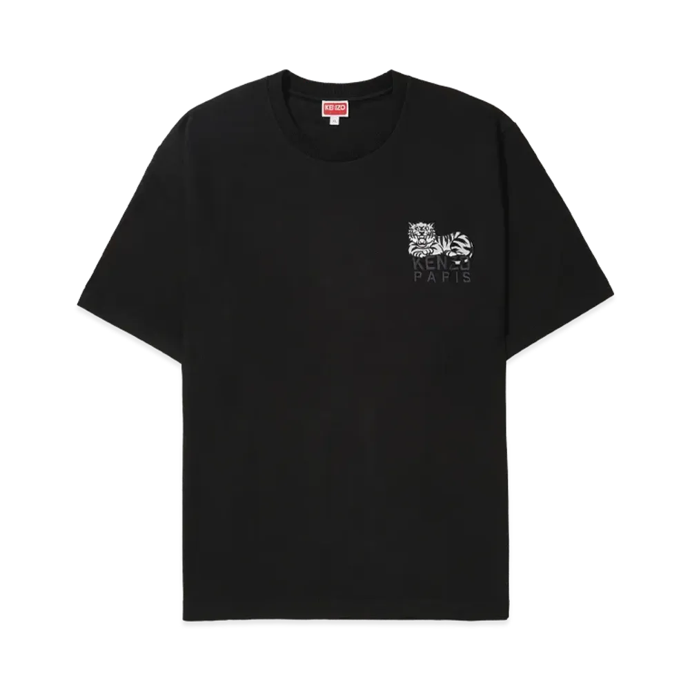 KENZO Gots Happy Tiger Embroidered Classic T-Shirt "Black"