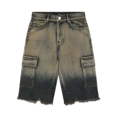 WE11DONE Denim Cargo Shorts "Navy"
