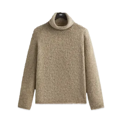 Kith &Kin Speckled Boucle Walker Turtleneck "Wren"