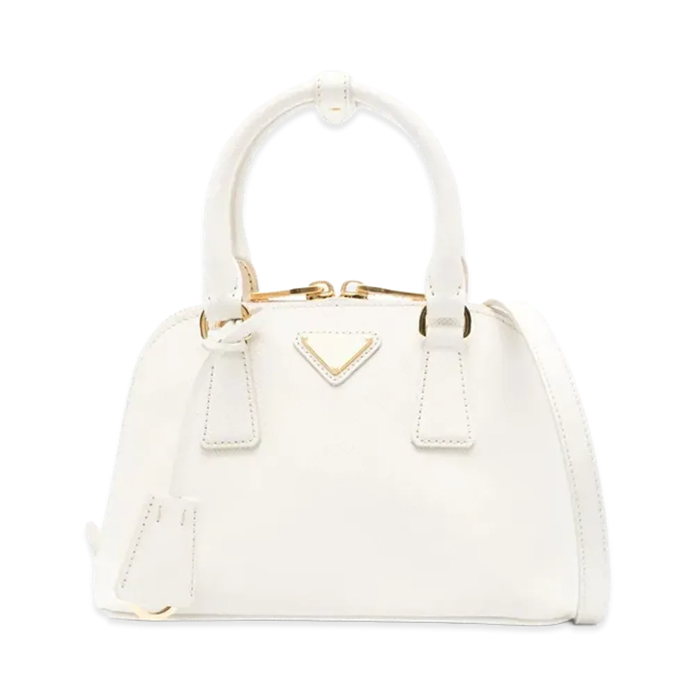 PRADA Women's Promenade Saffiano Leather Handbag "White"
